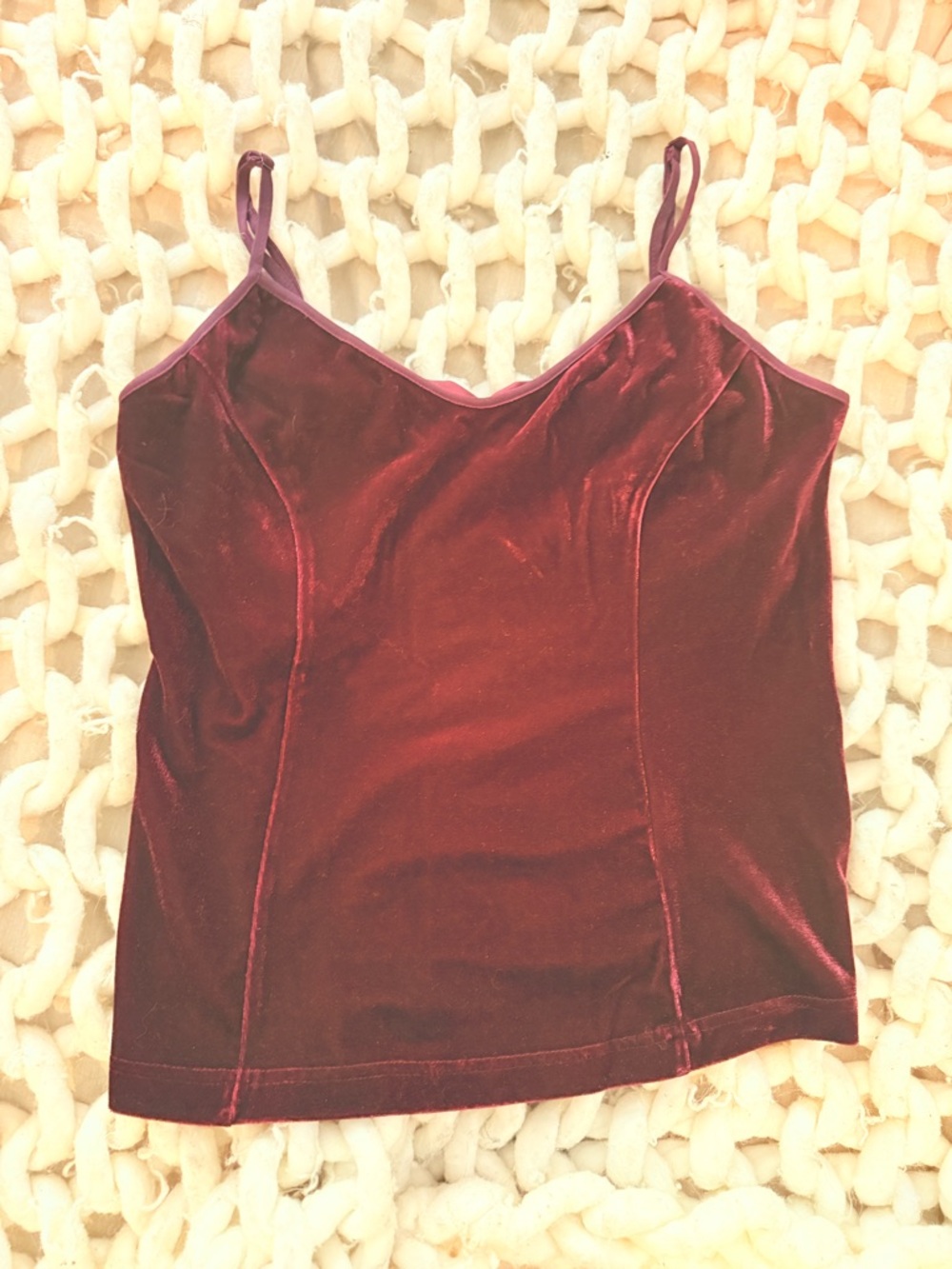Red velvet top